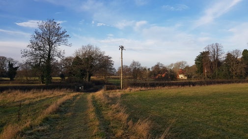 Countryside walk to St Giles Church near Packwood House, Warwickshire